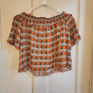 off-the-shoulder crop top